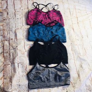 Bundle of 4 Ladies Racerback Sports Bras Size LG